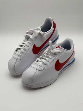 Nike White Sneakers with Red Swoosh and Blue Accent DM4044-108